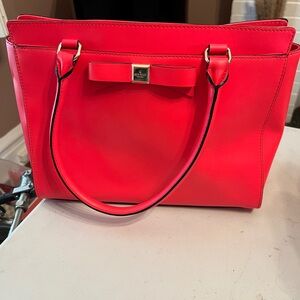 Kate Spade Hot Pink Purse with Bow Detail